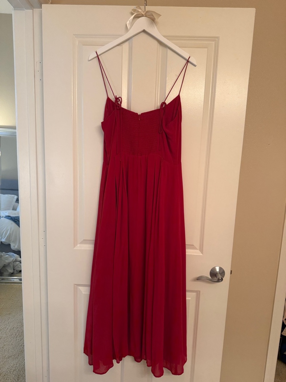 Reformation Jaelyn Red Midi Dress - size 12 - Worn Once! - Picture 10 of 12